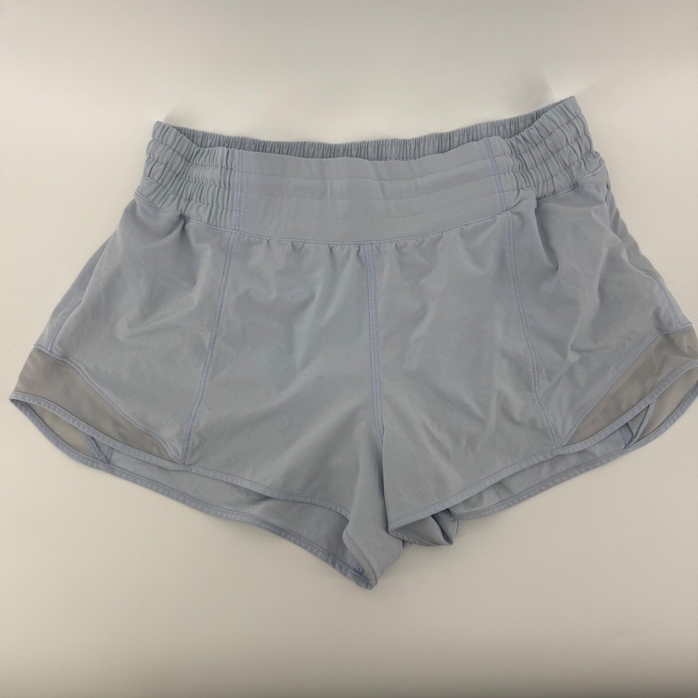 Lululemon Hotty Hot High-Rise Lined Short 4 Light Blue Size 10 LW7AYYR